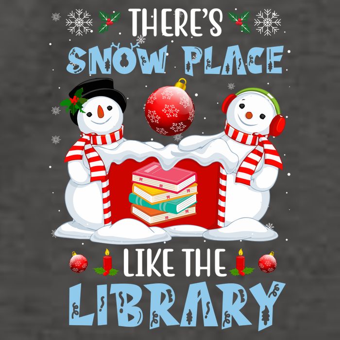 There's Snow Place Like The Library Book Worm Christmas Vector Backpack
