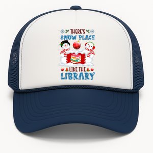 There's Snow Place Like The Library Book Worm Christmas Trucker Hat