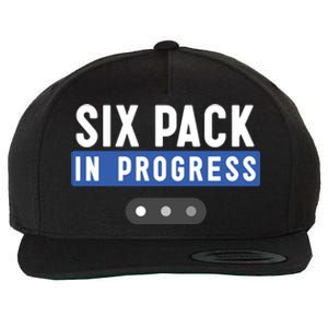 Trendy Six Pack In Progress Loading Bar Fitness Humor Gift Wool Snapback Cap