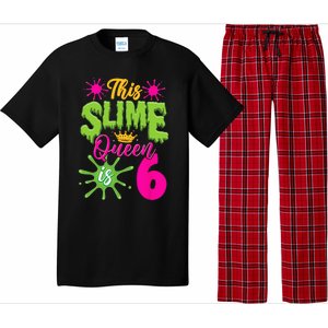 This Slime Queen Is 6 Slime 6th Birthday Pajama Set