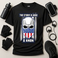 Qanon The Storm Is Here Skull Flag Performance Shirt