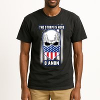Qanon The Storm Is Here Skull Flag Tall T-Shirt