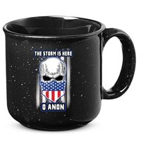 Qanon The Storm Is Here Skull Flag 15oz Campfire Ceramic Mug