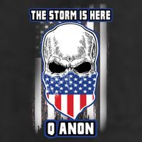 Qanon The Storm Is Here Skull Flag 15oz Campfire Ceramic Mug