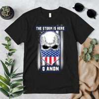 Qanon The Storm Is Here Skull Flag Premium T-Shirt