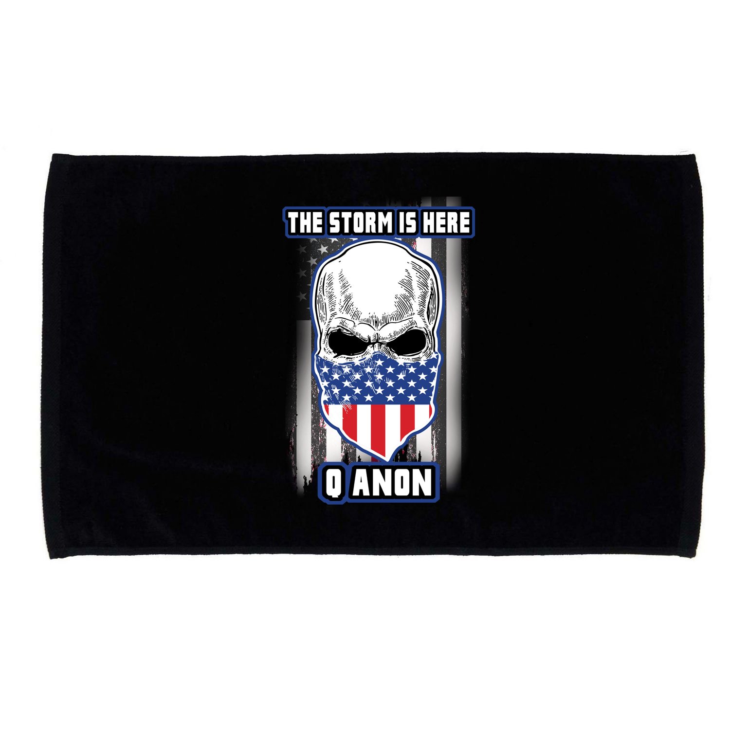 Qanon The Storm Is Here Skull Flag Microfiber Hand Towel