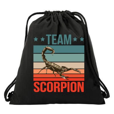 Team Scorpion Quote Animal Scorpion Great Gift Drawstring Bag