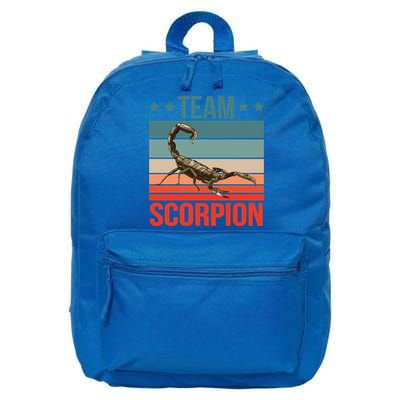 Team Scorpion Quote Animal Scorpion Great Gift 16 in Basic Backpack