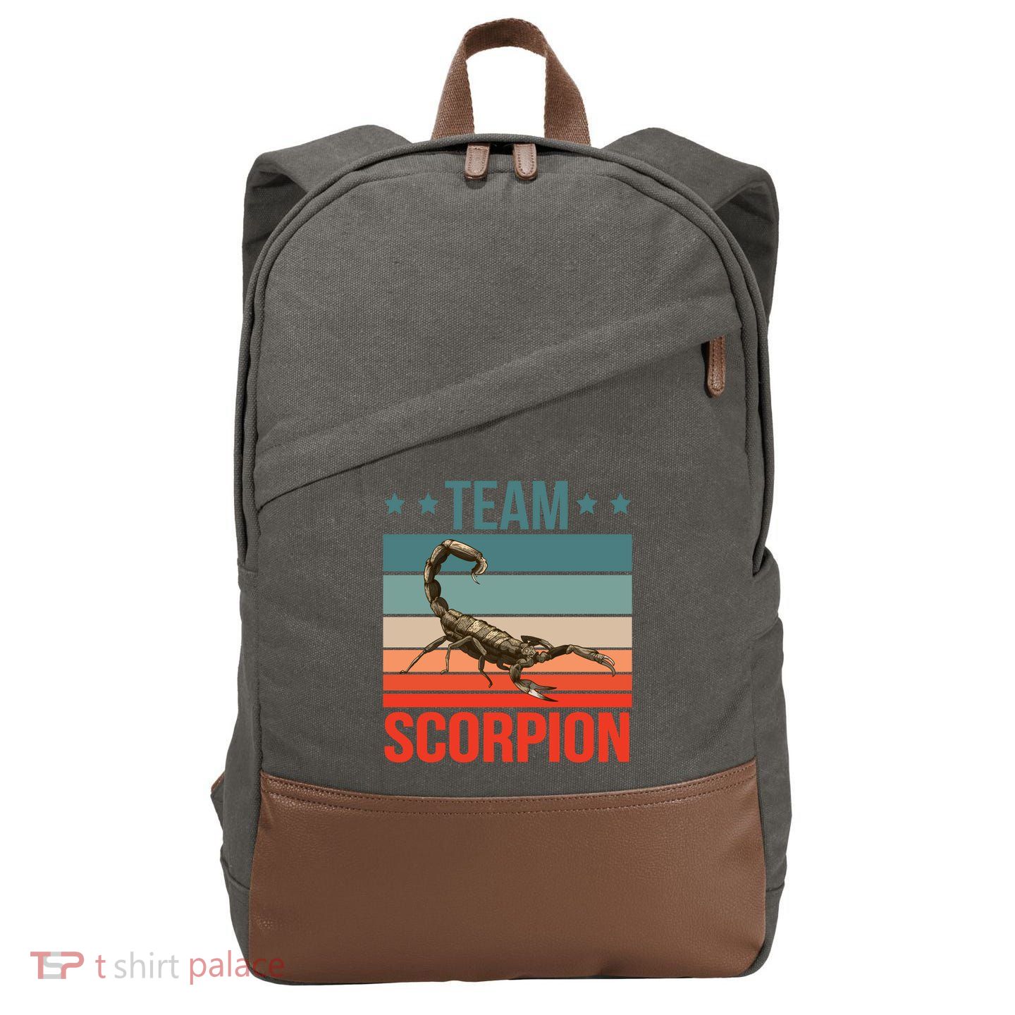 Team Scorpion Quote Animal Scorpion Great Gift Cotton Canvas Backpack