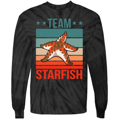 Team Starfish Quote Sea Star Starfish Tie-Dye Long Sleeve Shirt