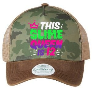 This Slime Queen Is 12 Years Old 12th Birthday Party Legacy Tie Dye Trucker Hat