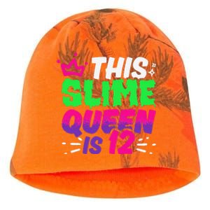 This Slime Queen Is 12 Years Old 12th Birthday Party Kati - Camo Knit Beanie