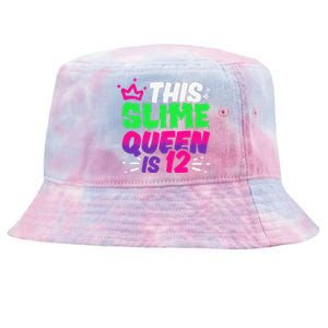 This Slime Queen Is 12 Years Old 12th Birthday Party Tie-Dyed Bucket Hat