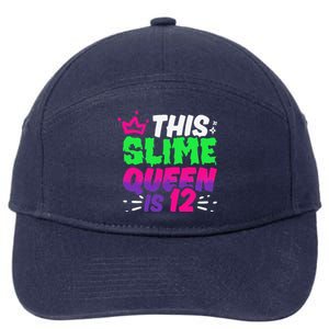 This Slime Queen Is 12 Years Old 12th Birthday Party 7-Panel Snapback Hat