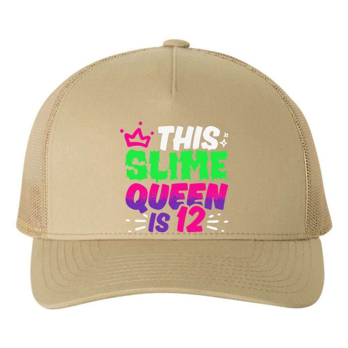 This Slime Queen Is 12 Years Old 12th Birthday Party Yupoong Adult 5-Panel Trucker Hat