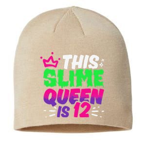 This Slime Queen Is 12 Years Old 12th Birthday Party Sustainable Beanie