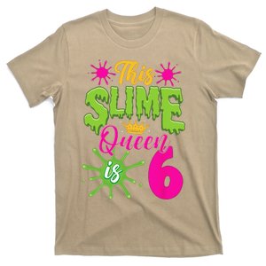 This Slime Queen Is 6 Slime 6th Birthday T-Shirt