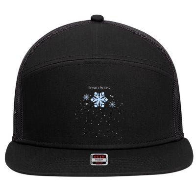 Team Snow Queen Nutcracker Ballet Christmas Snowflake Dancer Gift 7 Panel Mesh Trucker Snapback Hat