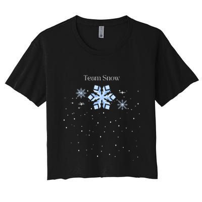 Team Snow Queen Nutcracker Ballet Christmas Snowflake Dancer Gift Crop Top