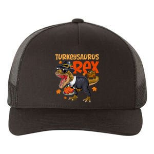 Turkey Saurus Rex Thanksgiving Dinosaur Turkey Yupoong Adult 5-Panel Trucker Hat