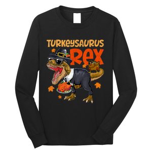 Turkey Saurus Rex Thanksgiving Dinosaur Turkey Long Sleeve Shirt