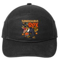 Turkey Saurus Rex Thanksgiving Dinosaur Turkey 7-Panel Snapback Hat