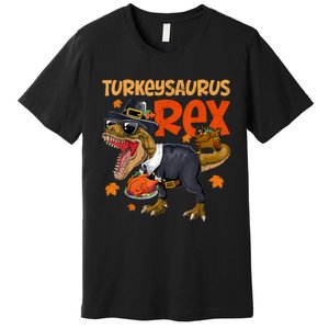 Turkey Saurus Rex Thanksgiving Dinosaur Turkey Premium T-Shirt