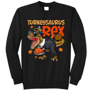 Turkey Saurus Rex Thanksgiving Dinosaur Turkey Tall Sweatshirt