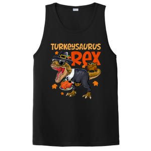 Turkey Saurus Rex Thanksgiving Dinosaur Turkey PosiCharge Competitor Tank