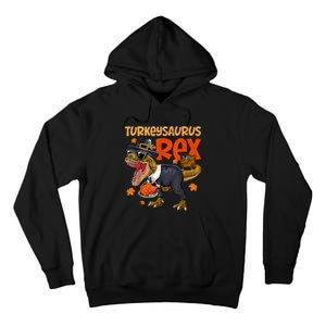 Turkey Saurus Rex Thanksgiving Dinosaur Turkey Tall Hoodie