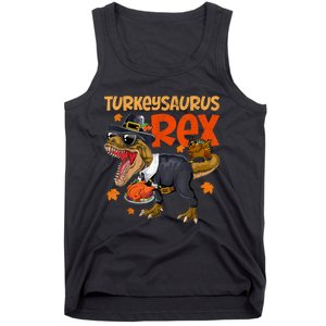 Turkey Saurus Rex Thanksgiving Dinosaur Turkey Tank Top