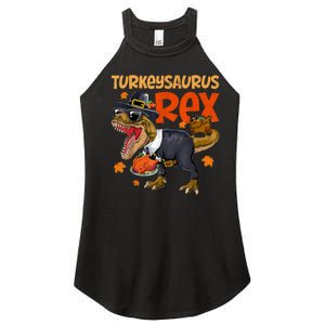 Turkey Saurus Rex Thanksgiving Dinosaur Turkey Women's Perfect Tri Rocker Tank