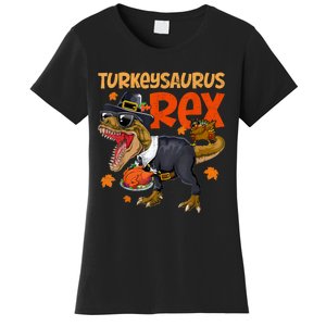 Turkey Saurus Rex Thanksgiving Dinosaur Turkey Women's T-Shirt