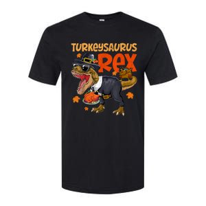 Turkey Saurus Rex Thanksgiving Dinosaur Turkey Softstyle CVC T-Shirt