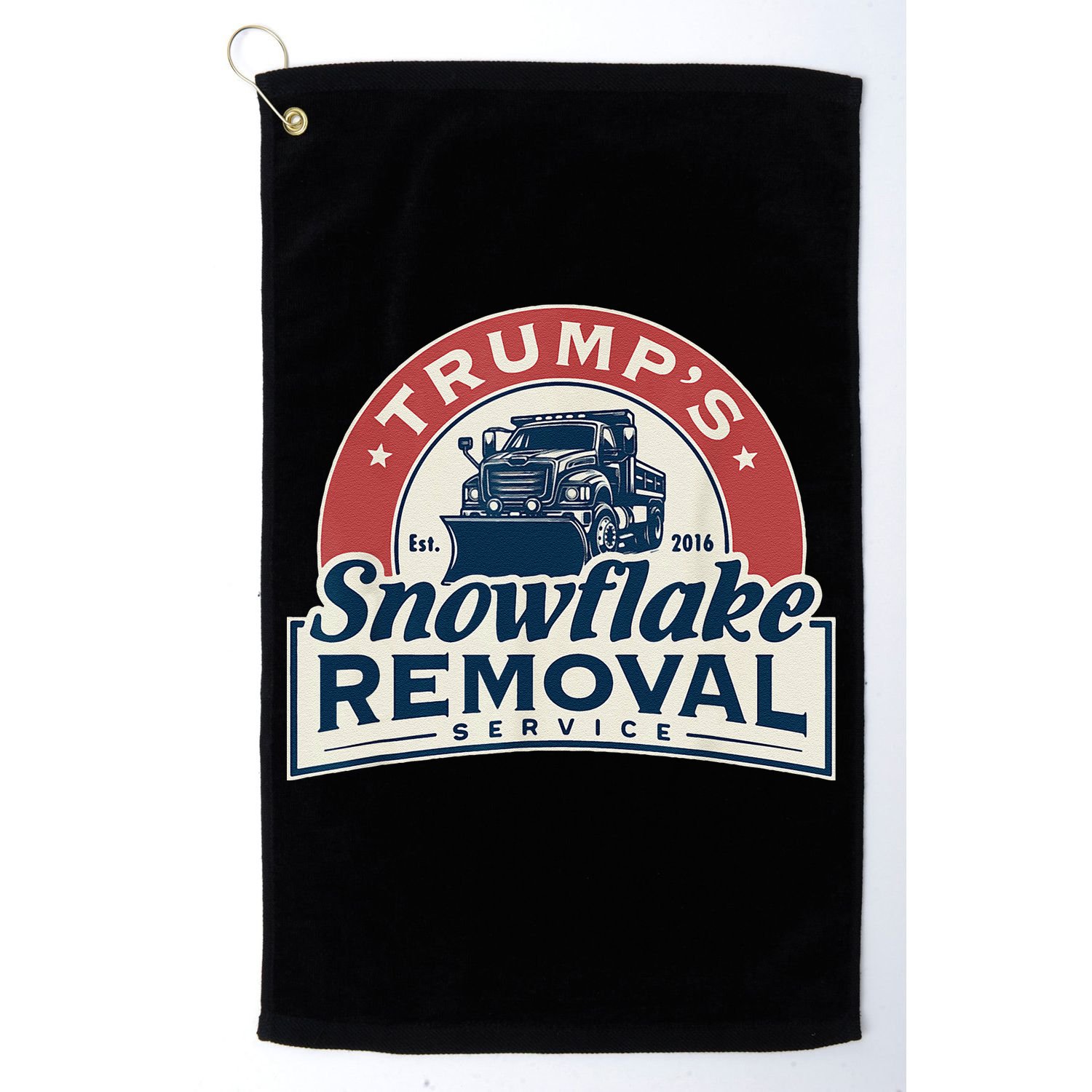 TrumpS Snowflake Removal Service Funny Trump 2024 Gift Love Golf Towel