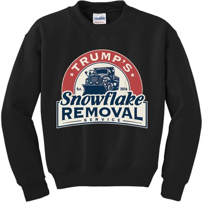 TrumpS Snowflake Removal Service Funny Trump 2024 Gift Love Kids Sweatshirt