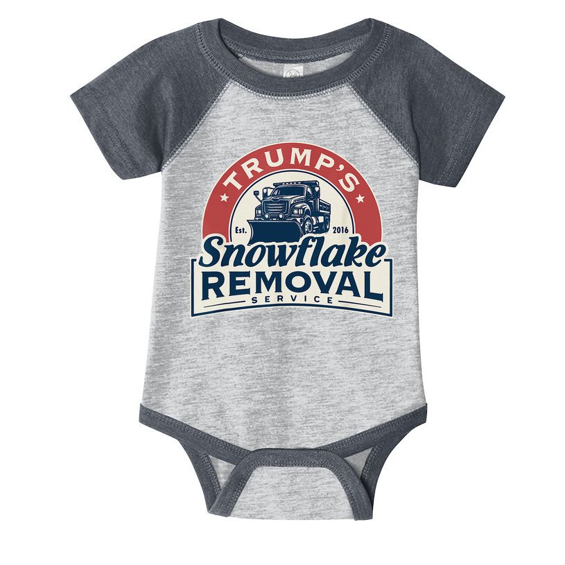 TrumpS Snowflake Removal Service Funny Trump 2024 Gift Love Infant Baby Jersey Bodysuit