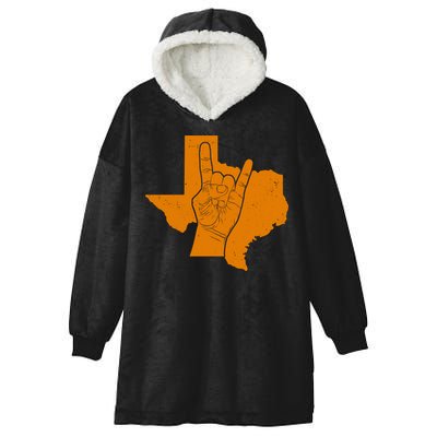 Texas State Rock N Roll Hooded Wearable Blanket