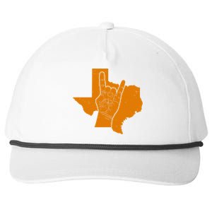 Texas State Rock N Roll Snapback Five-Panel Rope Hat