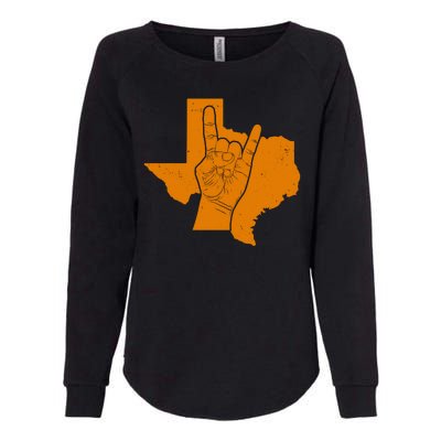 Texas State Rock N Roll Womens California Wash Sweatshirt