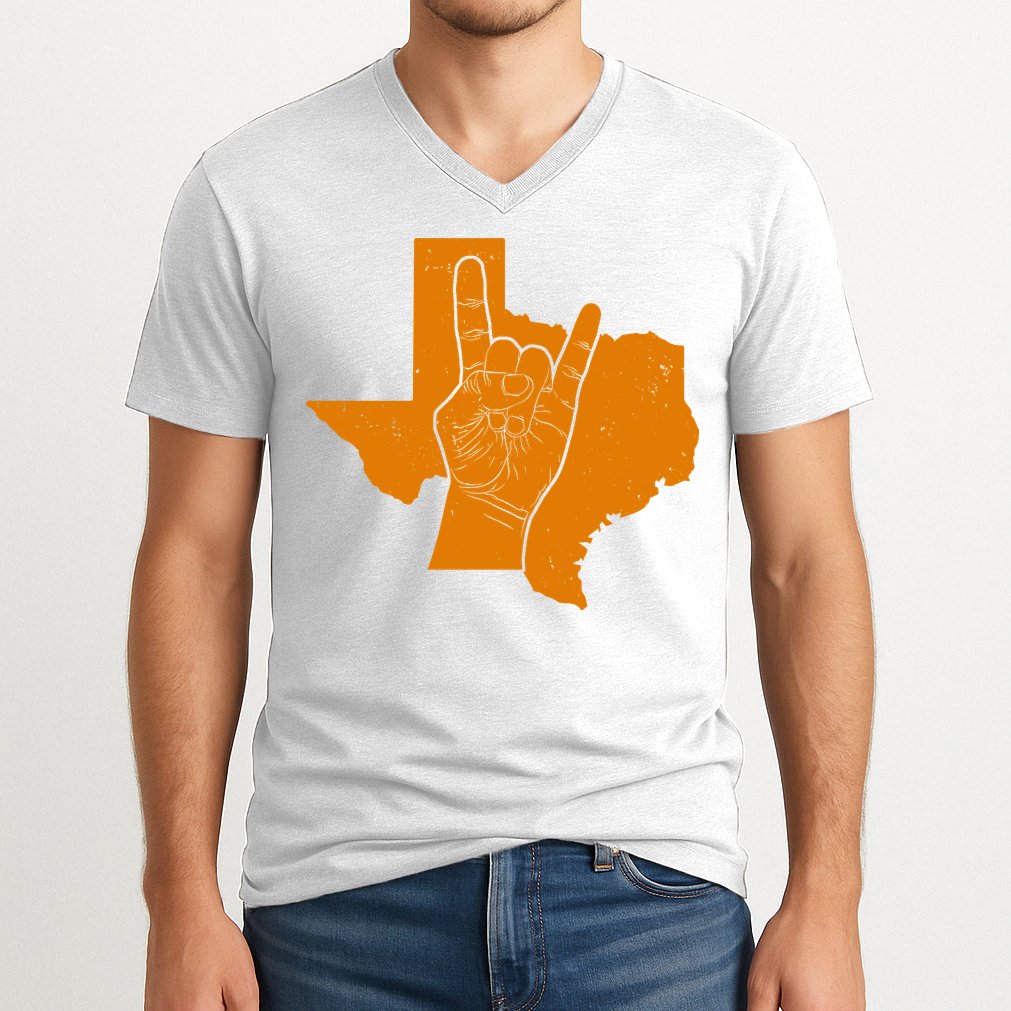 Texas State Rock N Roll V-Neck T-Shirt