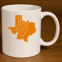 Texas State Rock N Roll 11oz C Handle Ceramic Mug