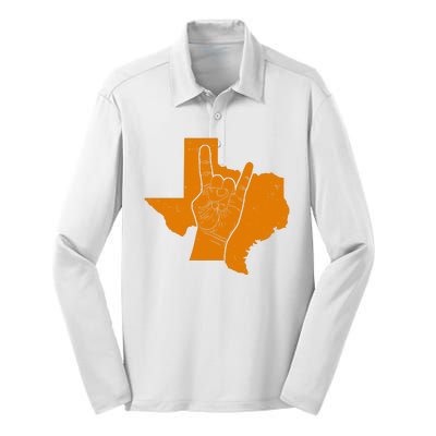 Texas State Rock N Roll Silk Touch Performance Long Sleeve Polo