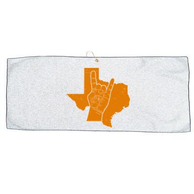 Texas State Rock N Roll Large Microfiber Waffle Golf Towel