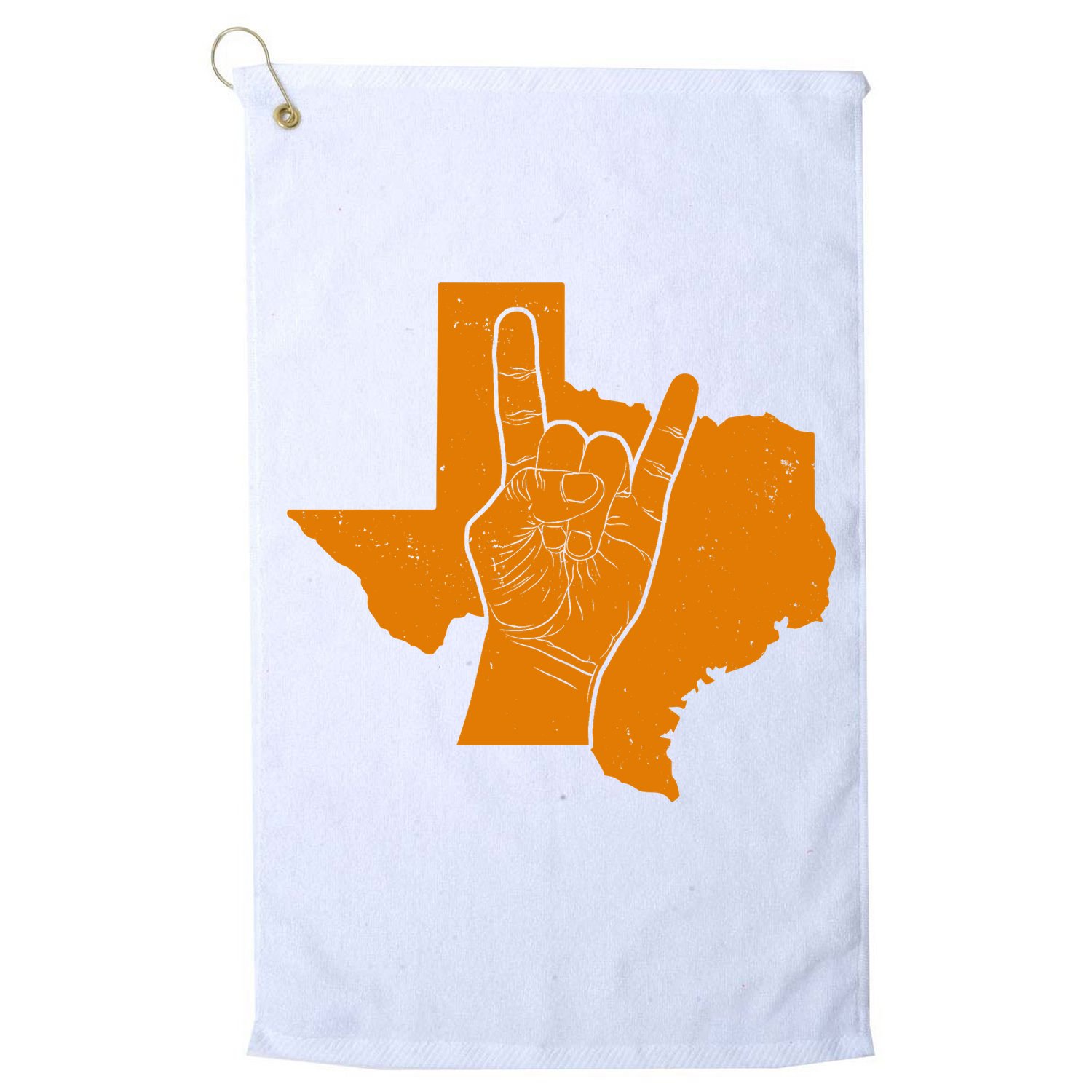 Texas State Rock N Roll Golf Towel