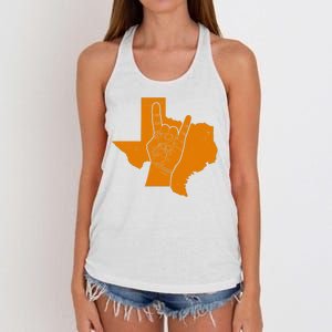 Texas State Rock N Roll Women's Knotted Racerback Tank