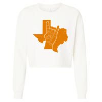 Texas State Rock N Roll Cropped Pullover Crew