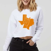 Texas State Rock N Roll Cropped Pullover Crew