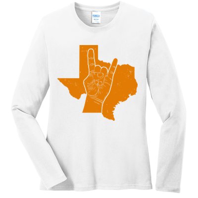 Texas State Rock N Roll Ladies Long Sleeve Shirt