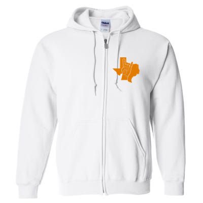 Texas State Rock N Roll Full Zip Hoodie